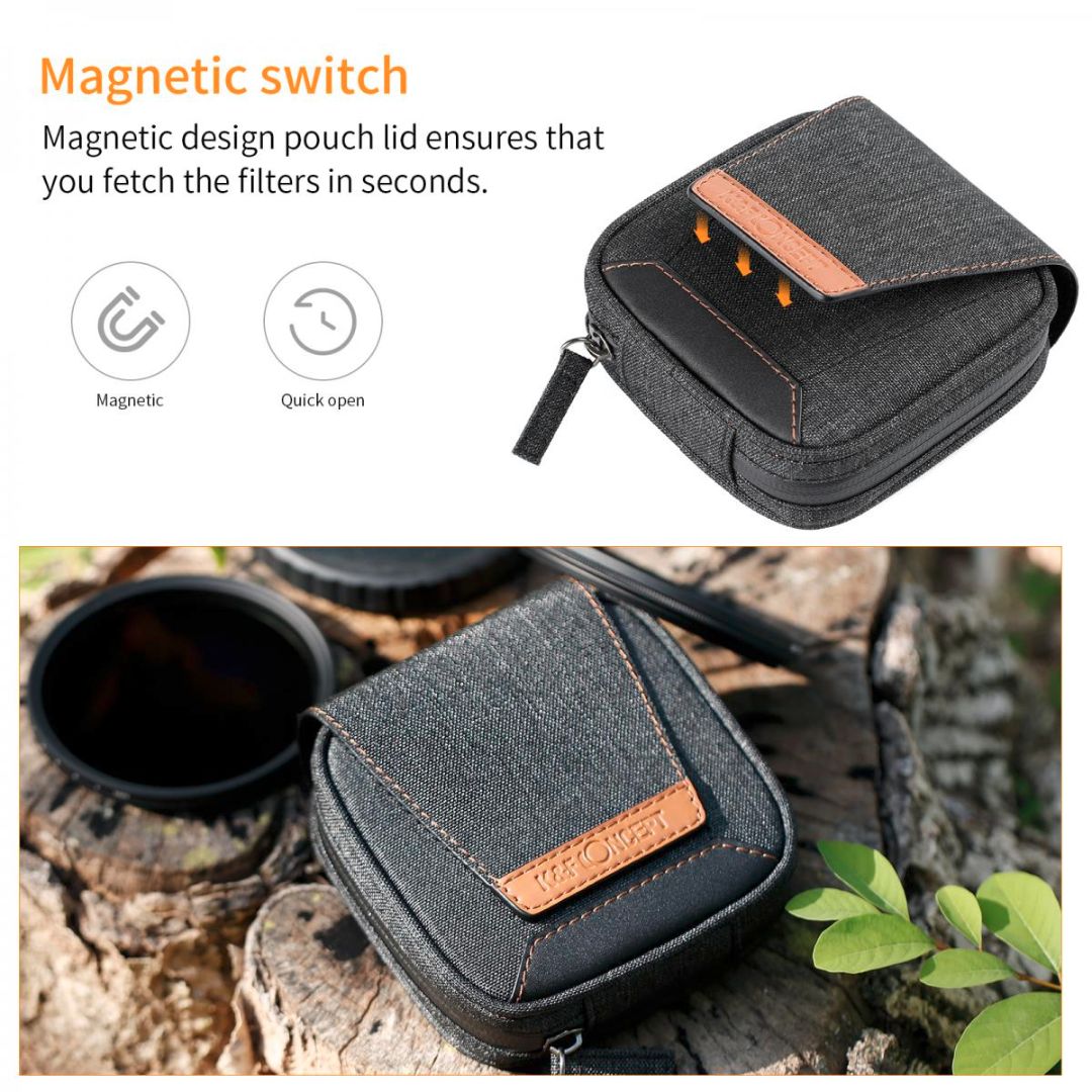 K&F Concept Filter Pouch, Torbica za filtere (veličine 37mm-95mm) sa 4 džepa KF13.137 - 7